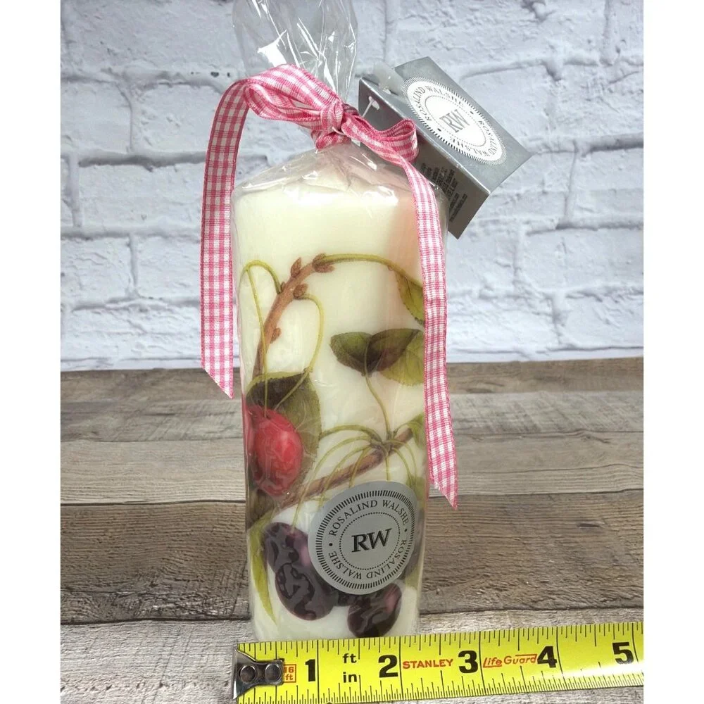 Vintage Vineyard Botanical Rosalind Walshe Pillar Candle 2003 Enesco Collection